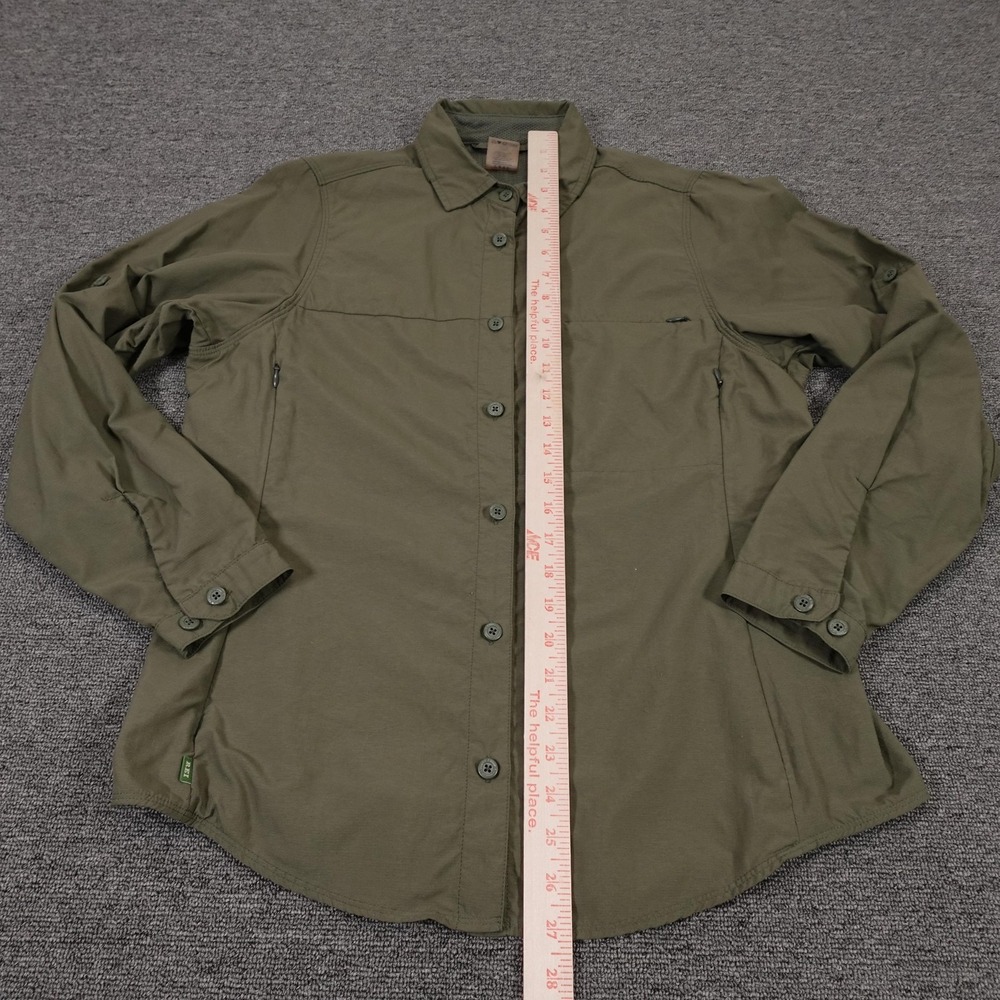 REI Shirt Womens Large Green Vented Lightweight UPF 30 Hiking Camping - Picture 8 of 10